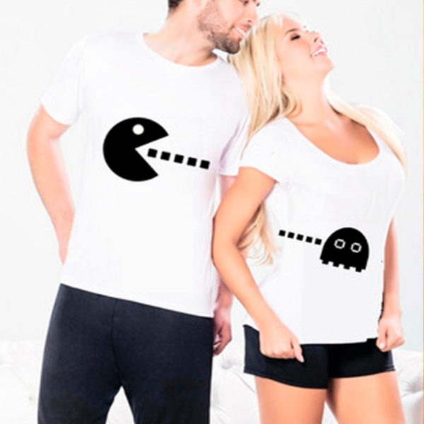 Pijamas Pacman para parejas de Enamorados San Valentin