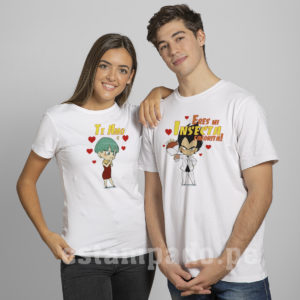 polos dragon ball para parejas de enamorados