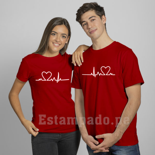 polos corazón para parejas de enamorados