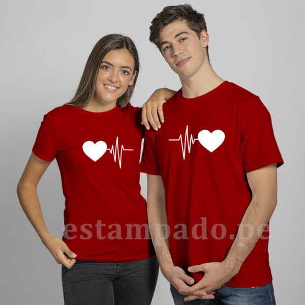 polos corazón para parejas de enamorados